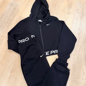 Nike Black Hoodie & Joggers Set - kids- Swoosh Active Set